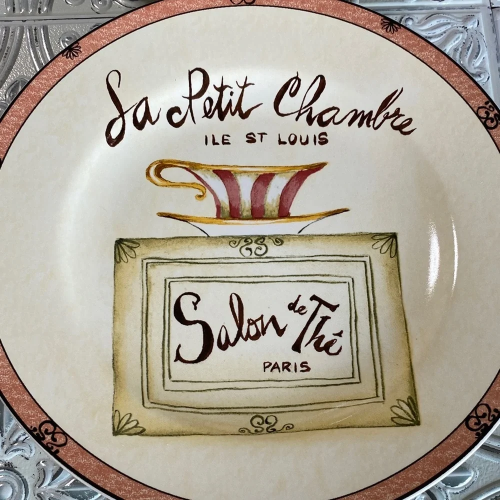 The Sakura Table Sweet Treats Parisian Decorative 9”Plates Set of 4